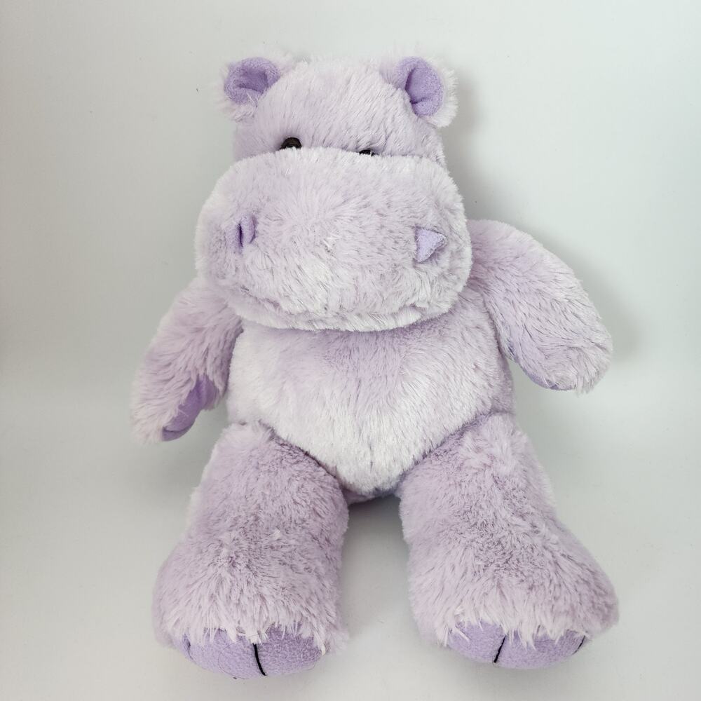 Bear Factory Hippo Plush Stuffed Animal Toy 17" Light Purple Hippopotamus 2001